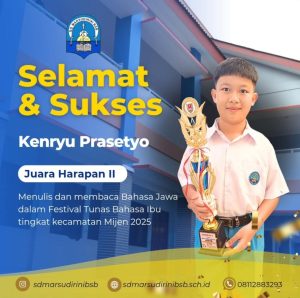Read more about the article Juara II Menulis dan membaca Bahasa Jawa dalam Festival Tunas Bahasa Ibu tingkat Kecamatan Mijen 2025