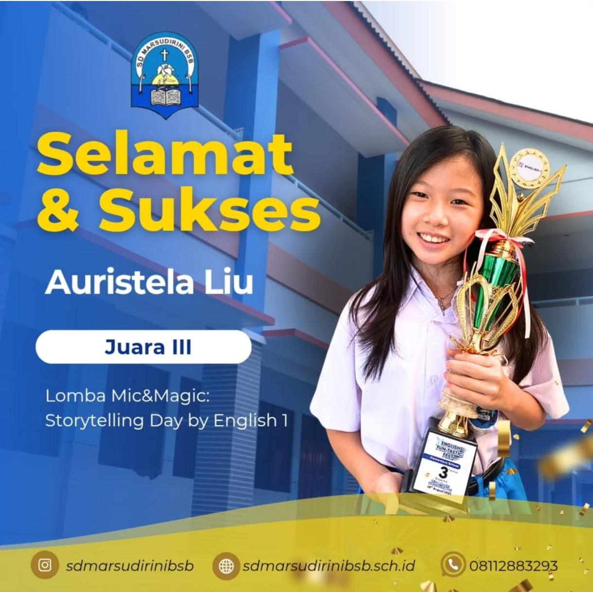You are currently viewing Juara 3 Lomba Mic&Magic Storytelling Day by English 1