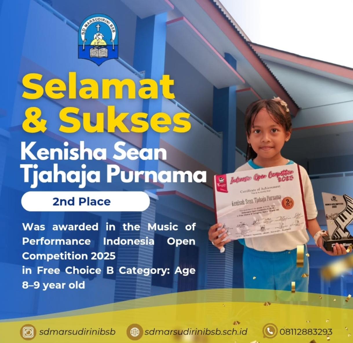 You are currently viewing Juara 2 dalam ajang Music of Performance Indonesia Open Competition 2025, kategori Free Choice B (Usia 8–9 tahun)
