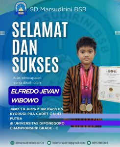 Read more about the article Juara 1 & Juara 2 Tae Kwon Do KYORUGI PRA CADET C U 43 Putradi Universitas Diponegoro Championship Grade – C