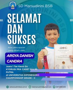 Read more about the article Juara 1 Tae Kwon Do KYORUGI PRA CADET B U 30 Putradi Universitas Diponegoro Championship Grade – C
