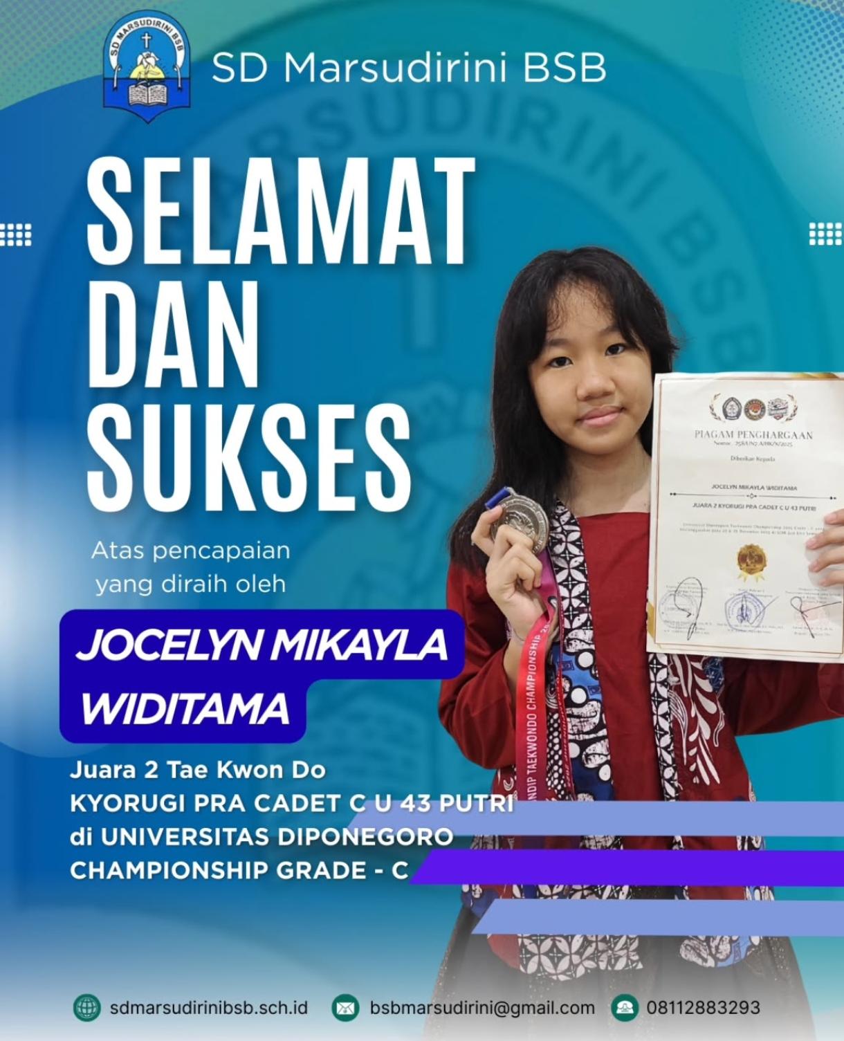 You are currently viewing Juara 2 Tae Kwon Do KYORUGI PRA CADET C U 43 Putridi Universitas Diponegoro Championship Grade – C