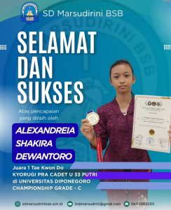 Read more about the article Juara 1 Tae Kwon Do KYORUGI PRA CADET U 33 Putridi Universitas Diponegoro Championship Grade – C