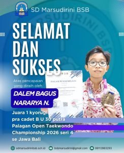 Read more about the article Juara 1 Kyorugi Pra Cadet B U 30 Putra Palagan Open Taekwondo Championship 2026 seri 4 se Jawa Bali