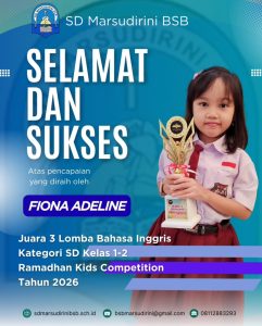 Read more about the article Juara 3 Lomba Bahasa Inggris Kategori SD Kelas 1-2 Ramadhan Kids Competition Tahun 2026