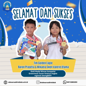 Read more about the article Gold Medal Winner kompetisi Greenmech Junior Science tingkat regional Jateng&DIY