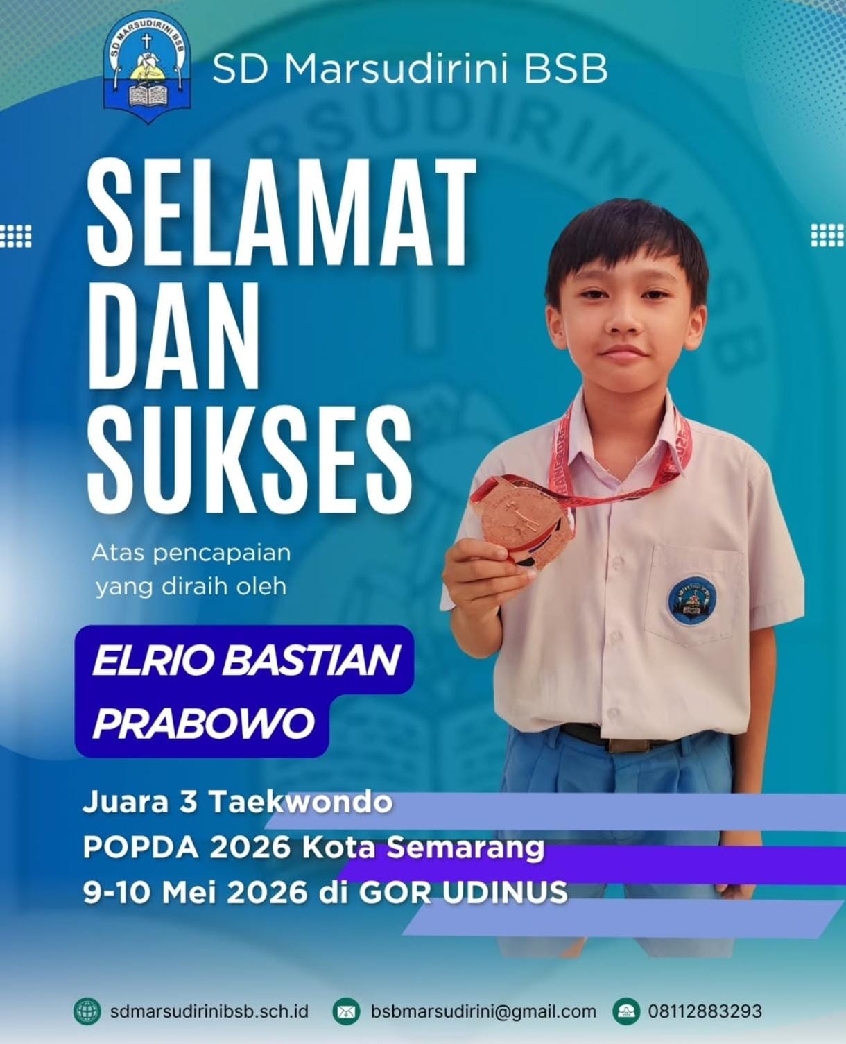 You are currently viewing Juara 3 Taekwondo POPDW 2026 Kota Semarang9-10 Mei 2026