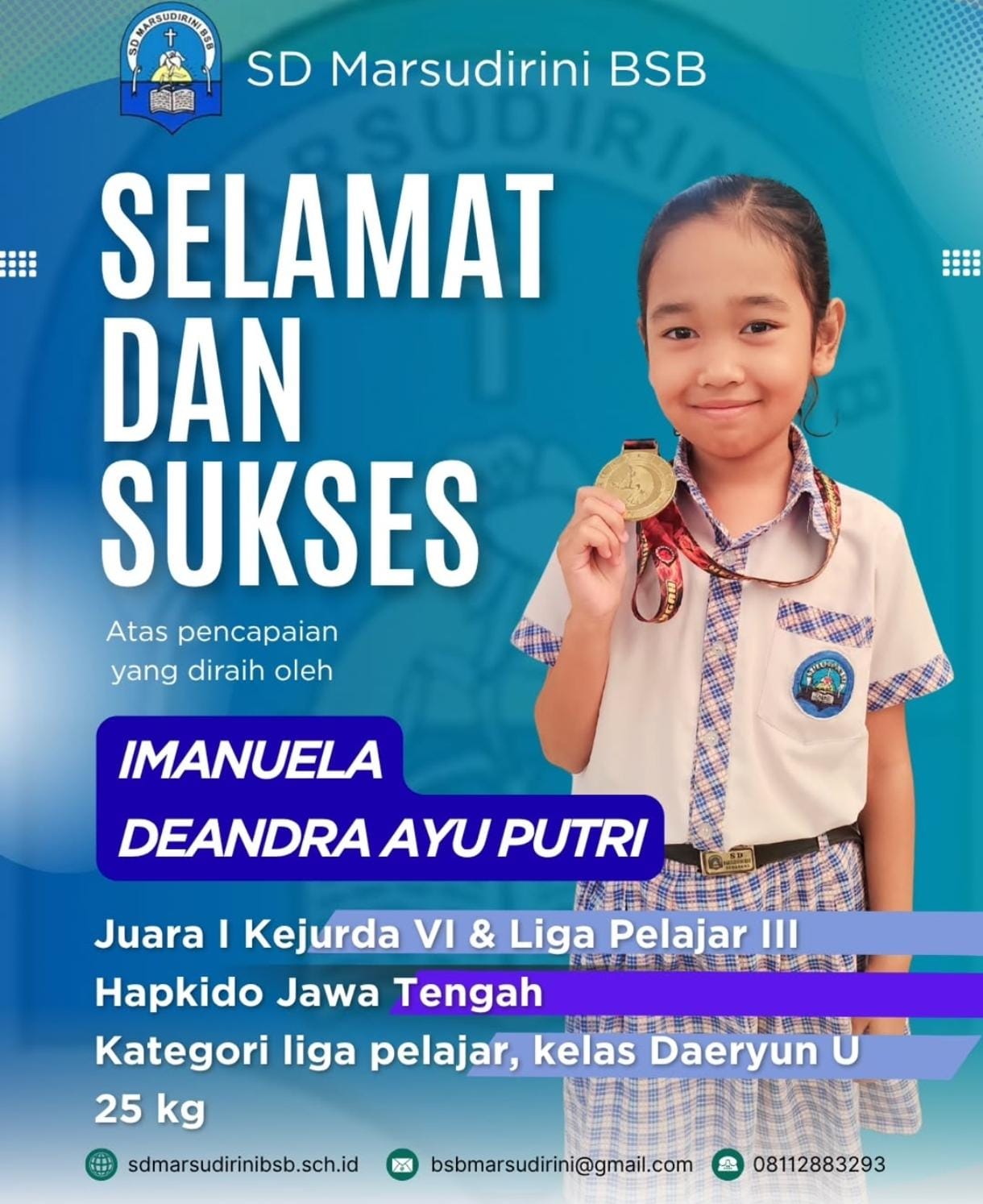 You are currently viewing Juara I Kejurda VI & Liga Pelajar III Hapkido Jawa Tengah Kategori Liga Pelajar, Kelas Daerayun U 25kg