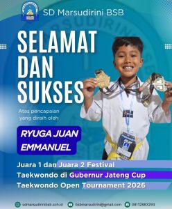 Read more about the article Juara 1 dan Juara 2 Festival Taekwondo di Gubernur Jateng Cup Taekwondo Open Tournament 2026