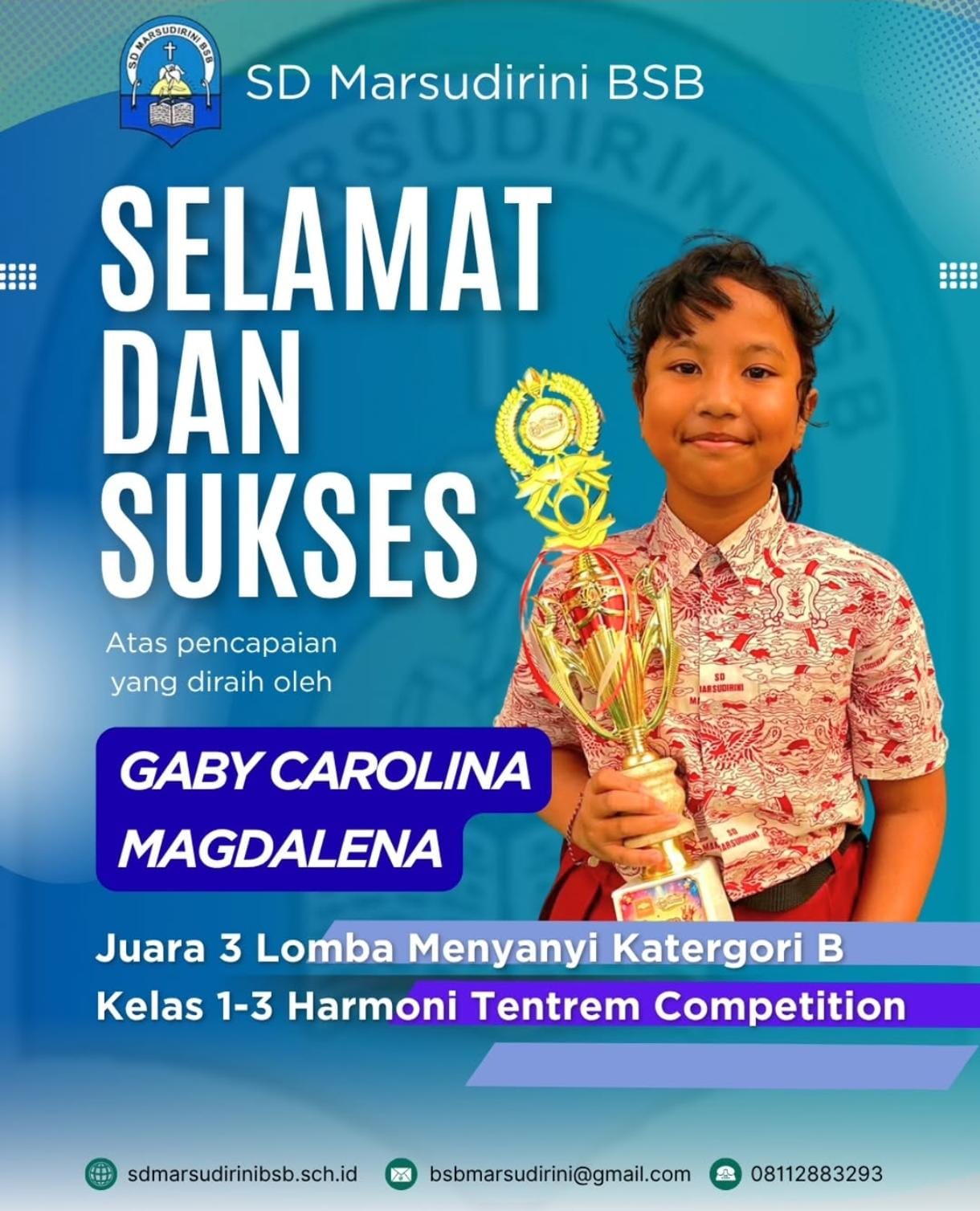 You are currently viewing Juara 3 Lomba Menyanyi Kategori B Kelas 1-3 Harmoni Tentrem Competition
