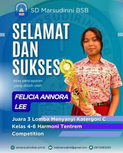 Read more about the article Juara 3 Lomba Menyanyi Kategori C Kelas 4-6 Harmoni Tentrem Competition
