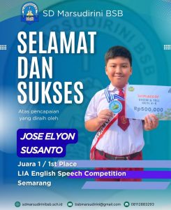 Read more about the article Juara 1 LIA English Speech Competition Semarang