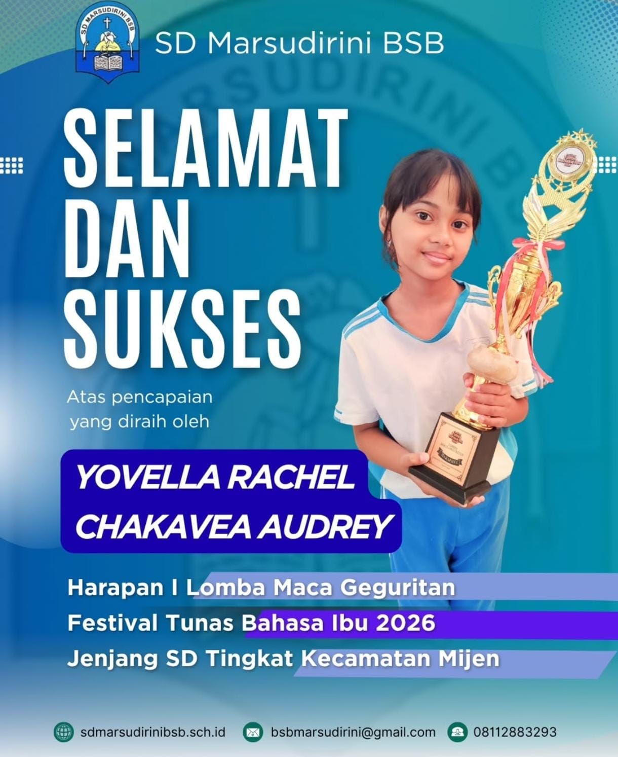 You are currently viewing Harapan I Lomba Maca Geguritan Festival Tunas Bahasa Ibu 2026 Jenjang SD Tingkat Kecamatan Mijen